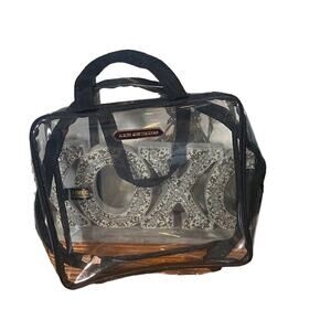 Aimee Kestenberg Clear Cosmetic Makeup Concert Bag Top Handle Zipper